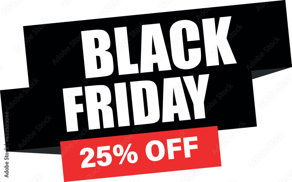 Black Friday discount in colors black and red Black Friday discount in colors black and red