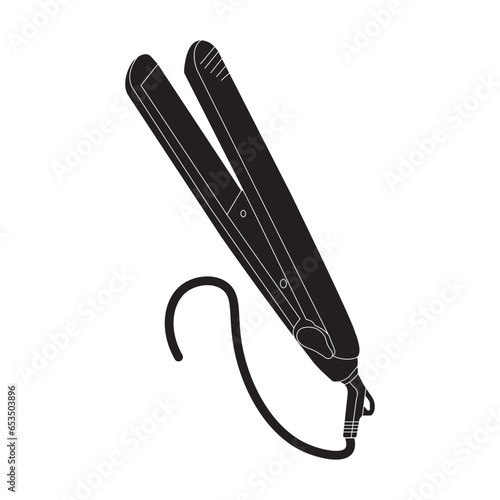 Hair straightener icon