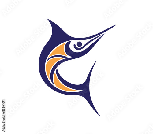 Marlin swordfish logo PNG creative symbol vector design