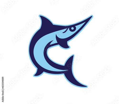 Marlin swordfish logo PNG creative symbol vector design