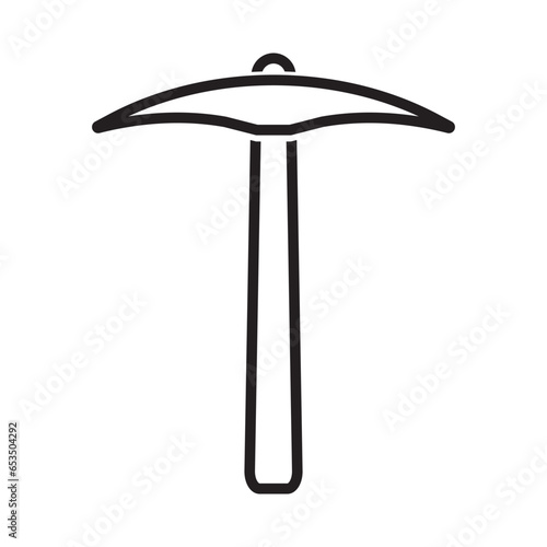pickaxe icon design vector isolated