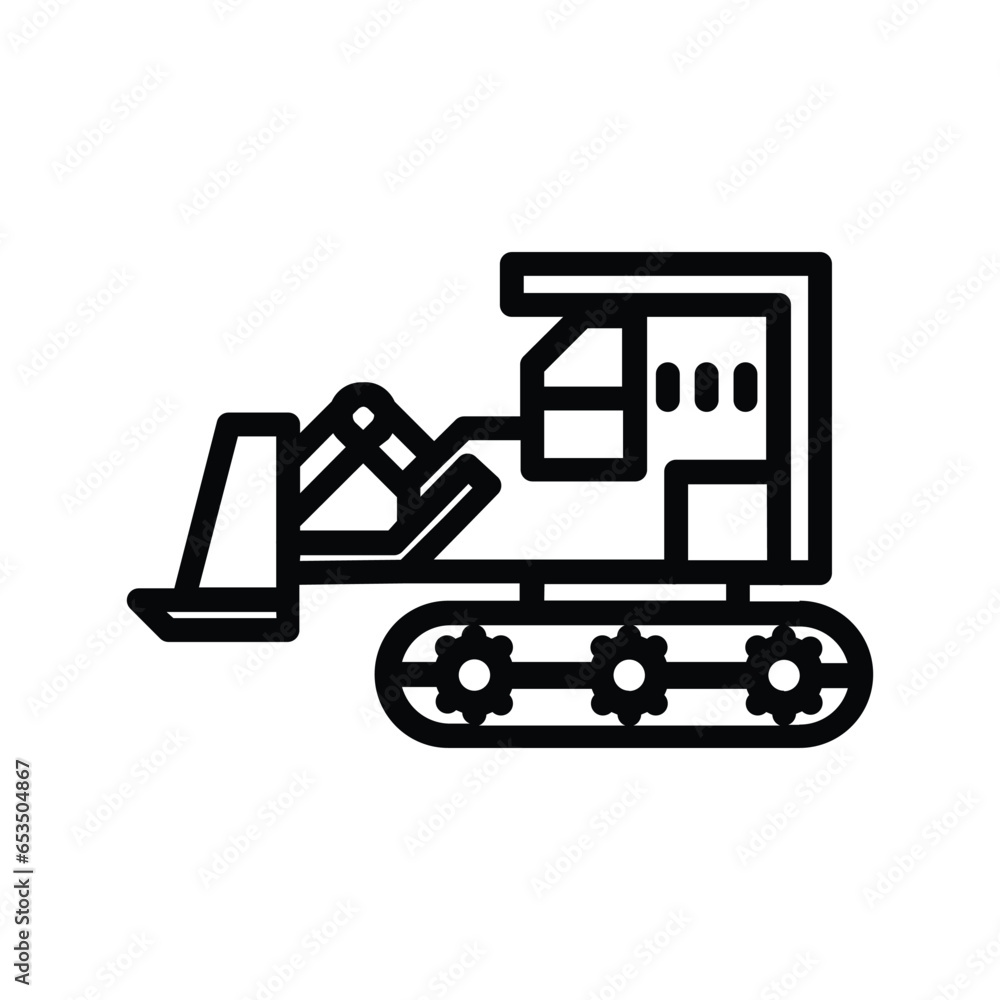 Naklejka premium heavy equipment of construction tool vector illustration icon