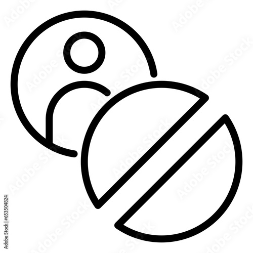 Block icon, line icon style