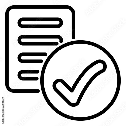 Accept icon, line icon style