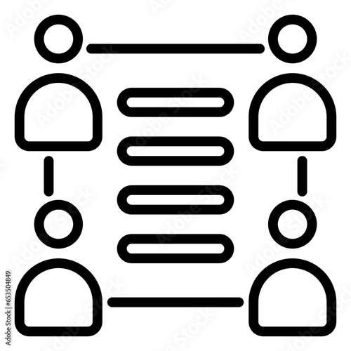 Meeting icon, line icon style