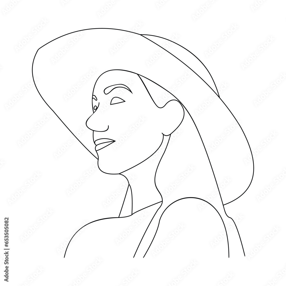 beauty woman line art beauty woman line art