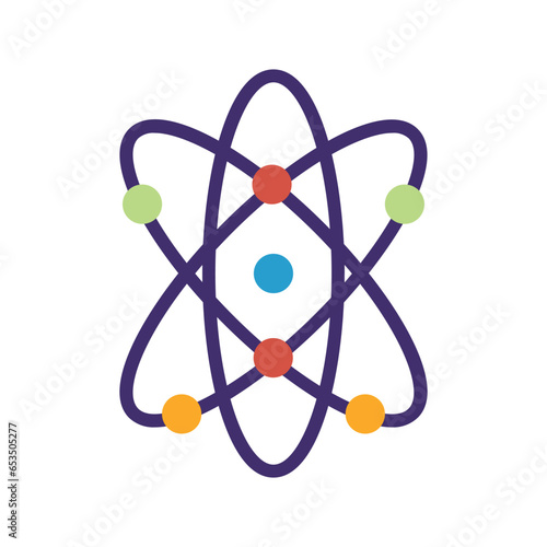 atom of healthcare and medicine flat icons
