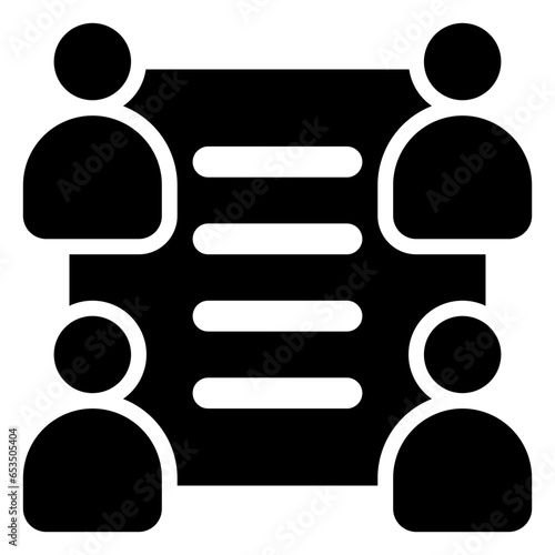 Meeting icon, glyph icon style