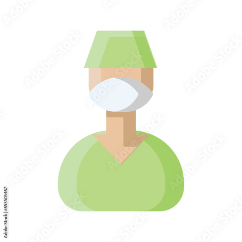 nurse of healthcare and medicine flat icons