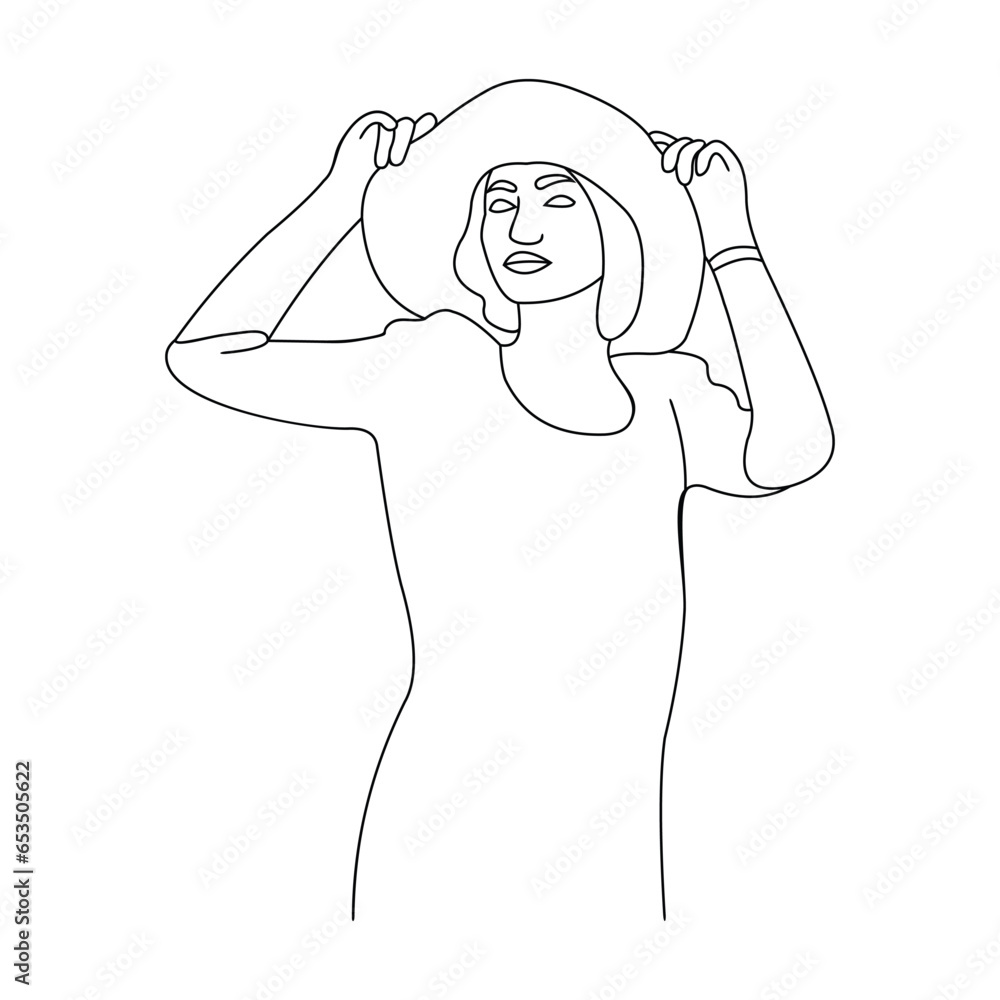 beauty woman line art beauty woman line art