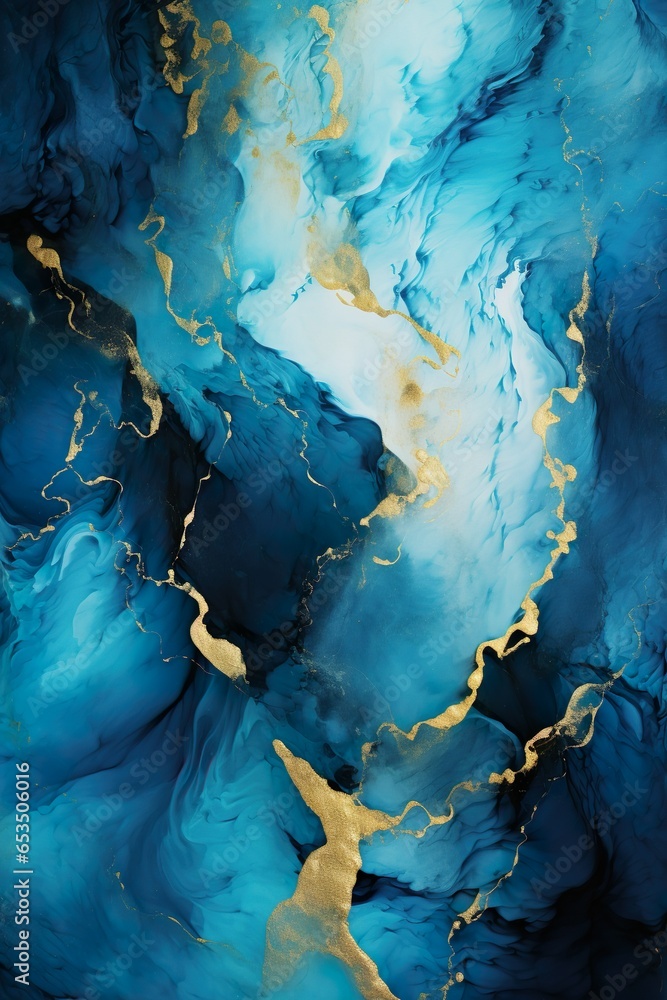 sapphire blue background with marbled texture | Generative AI sapphire blue background with marbled texture | Generative AI