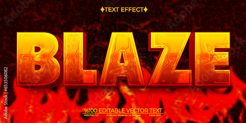 Bold Blaze Editable Vector Text Effect