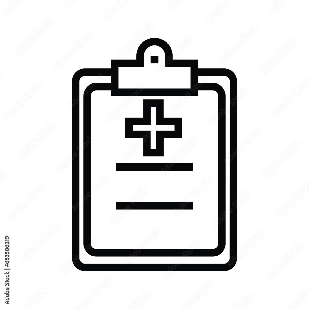 medicine list report of healthcare and medicine line icons medicine list report of healthcare and medicine line icons