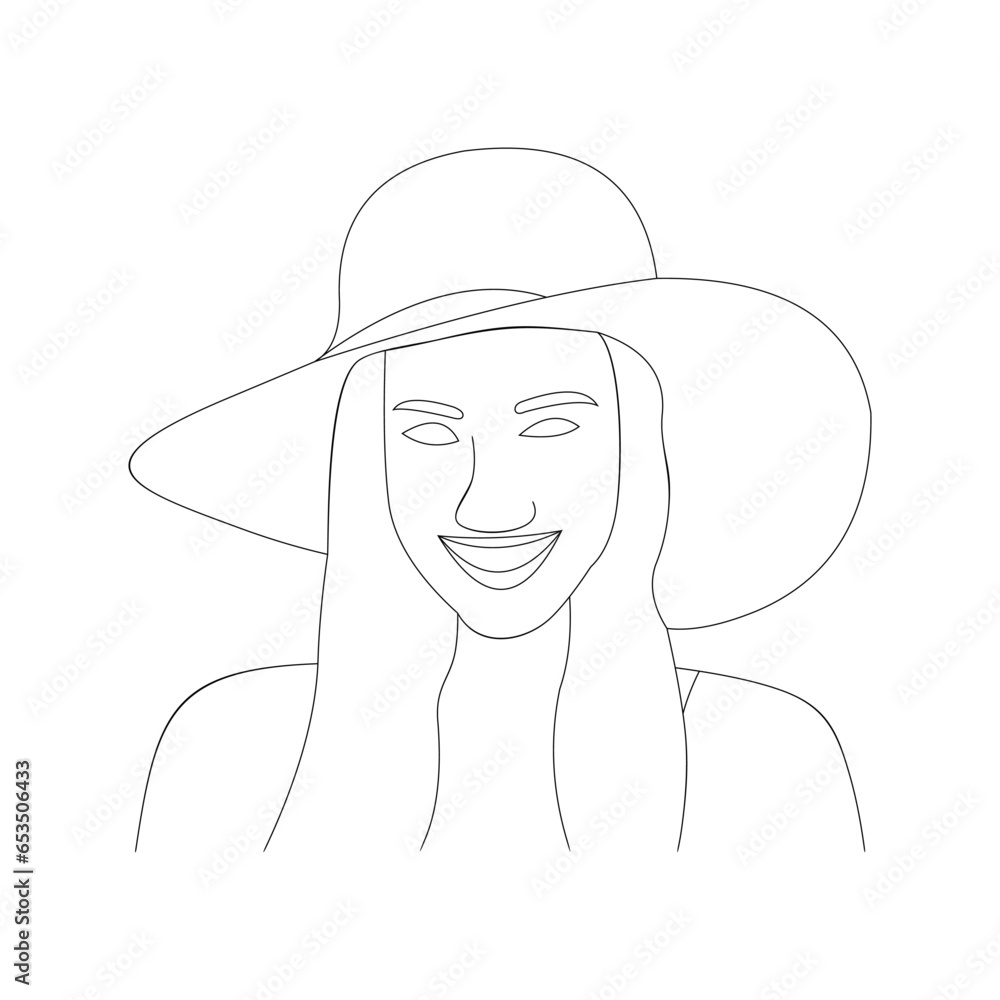 beauty woman line art beauty woman line art