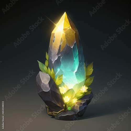 Magic Gemstone Crystal Gem - Fantasy Game Asset
