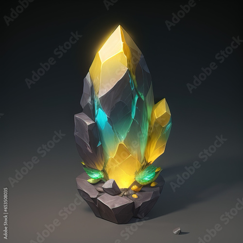 Magic Gemstone Crystal Gem - Fantasy Game Asset