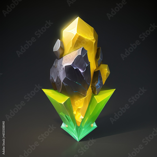 Magic Gemstone Crystal Gem - Fantasy Game Asset
