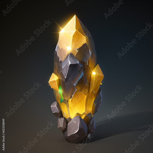 Magic Gemstone Crystal Gem - Fantasy Game Asset