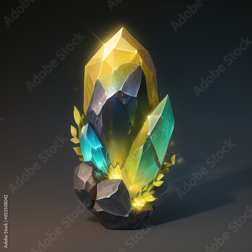 Magic Gemstone Crystal Gem - Fantasy Game Asset