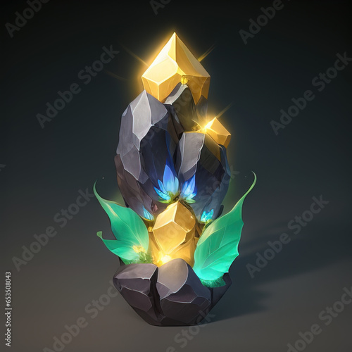 Magic Gemstone Crystal Gem - Fantasy Game Asset