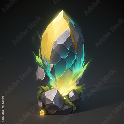 Magic Gemstone Crystal Gem - Fantasy Game Asset