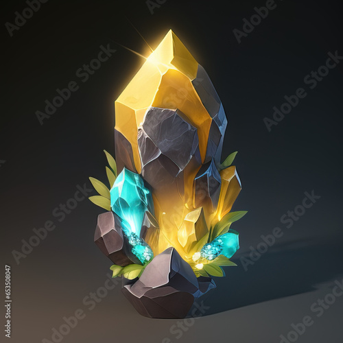 Magic Gemstone Crystal Gem - Fantasy Game Asset