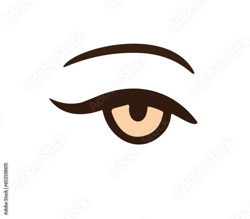 Eye vision symbol body prat PNG cartoon design