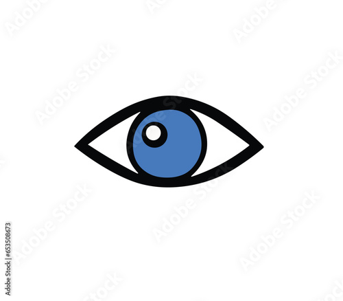 Eye vision symbol body prat PNG cartoon design