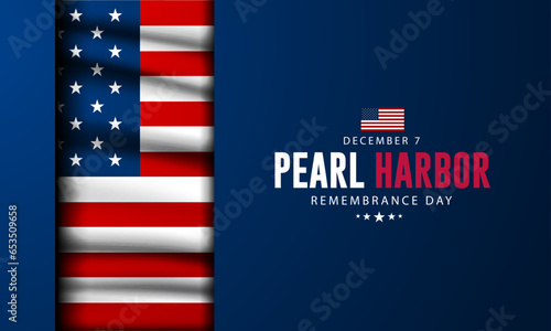 National Pearl Harbor Remembrance Day Dcember 7 background Vector Illustration 