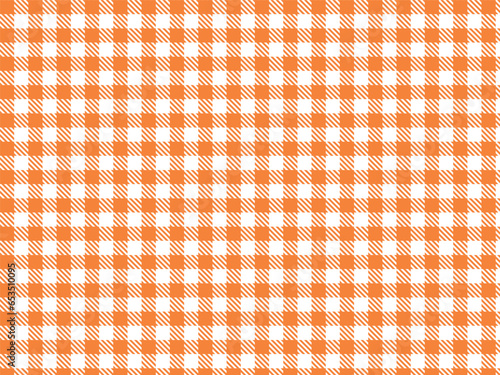 チェック柄の壁紙イラスト　オレンジ
