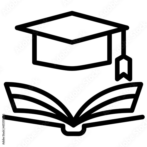 Higher Education Outline Icon
