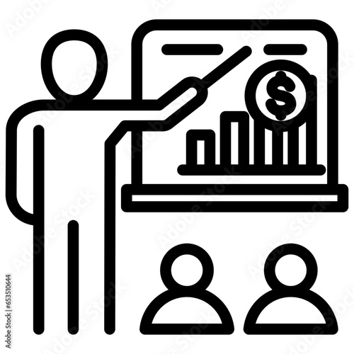 Business Training Outline Icon