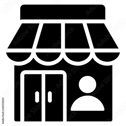 Physical Retailer Glyph Icon