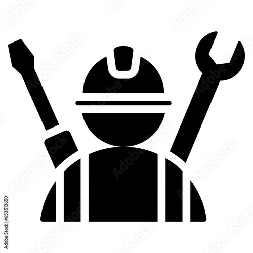 Mechanical Engineering Glyph Icon