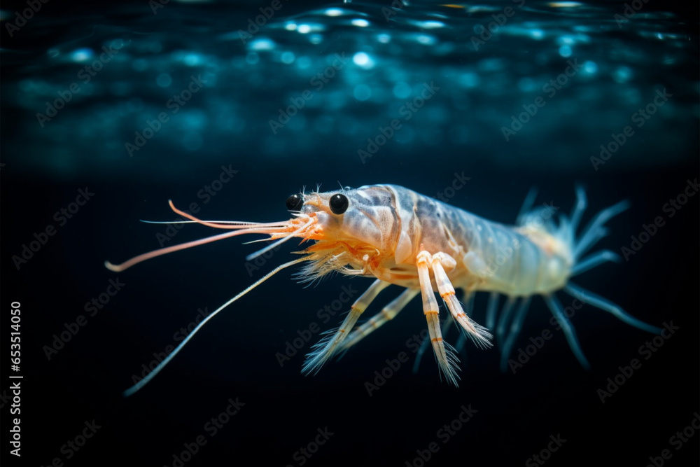 shrimp in water shrimp in water