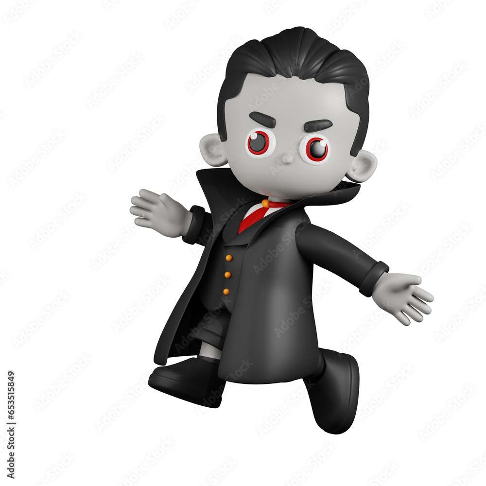 3d Cartoon Dracula Vampire Happy Jumping Pose. This asset is suitable for various design projects related to fantasy, magic, children's books, illustrations, and cartoons. 3d Cartoon Dracula Vampire Happy Jumping Pose. This asset is suitable for various design projects related to fantasy, magic, children's books, illustrations, and cartoons.