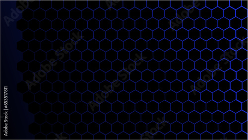 Abstract dark hexagonal background to complement your design