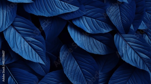 Blue leaf wallpapers in nature which are attractive to sight, Generative AI. © Our Scrapbook