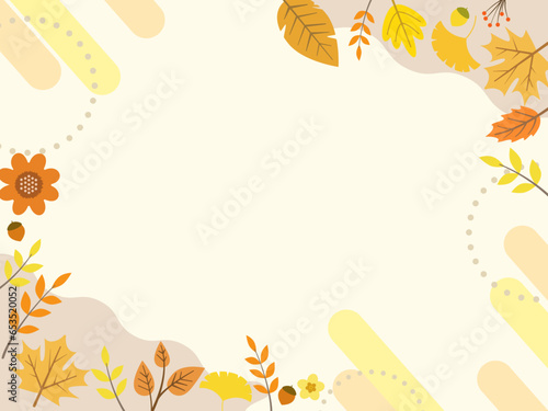 秋フレーム　秋背景　autumn frame　autumn background