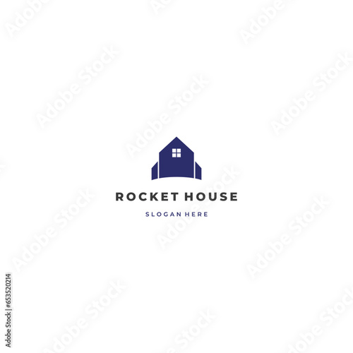 Rocket House Logo Design Modern Concept