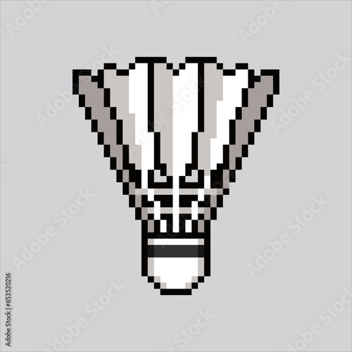 Pixel art illustration Shuttlecock. Pixelated Shuttlecock. Sports Badminton Shuttlecock icon pixelated
for the pixel art game and icon for website and video game. old school retro.