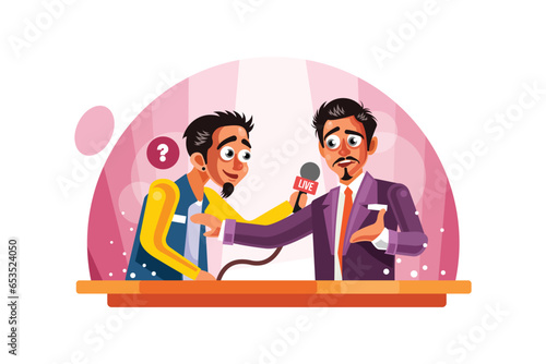 Live Interview with Politicians Illustration