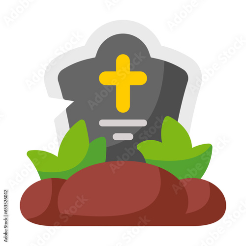 Tombstone flat icon