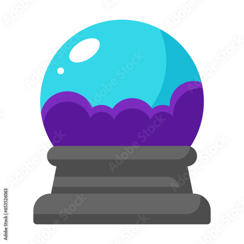 Crystal ball flat icon