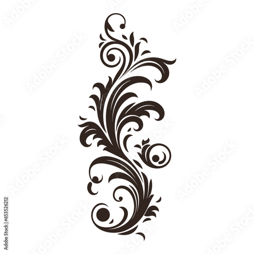 Vintage typographic design element vector  Calligraphic vector decorative Ornament element