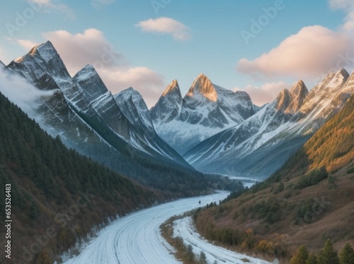 Mountain Scenery,Alpine Landscapes,Mountain Range Views,Elevated Terrain ,Rocky Peaks © abbas