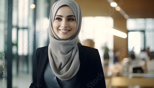 Young 25-year-old businesswoman in office