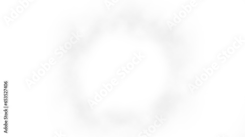 Round smoke shape on a transparent background, png, illustration