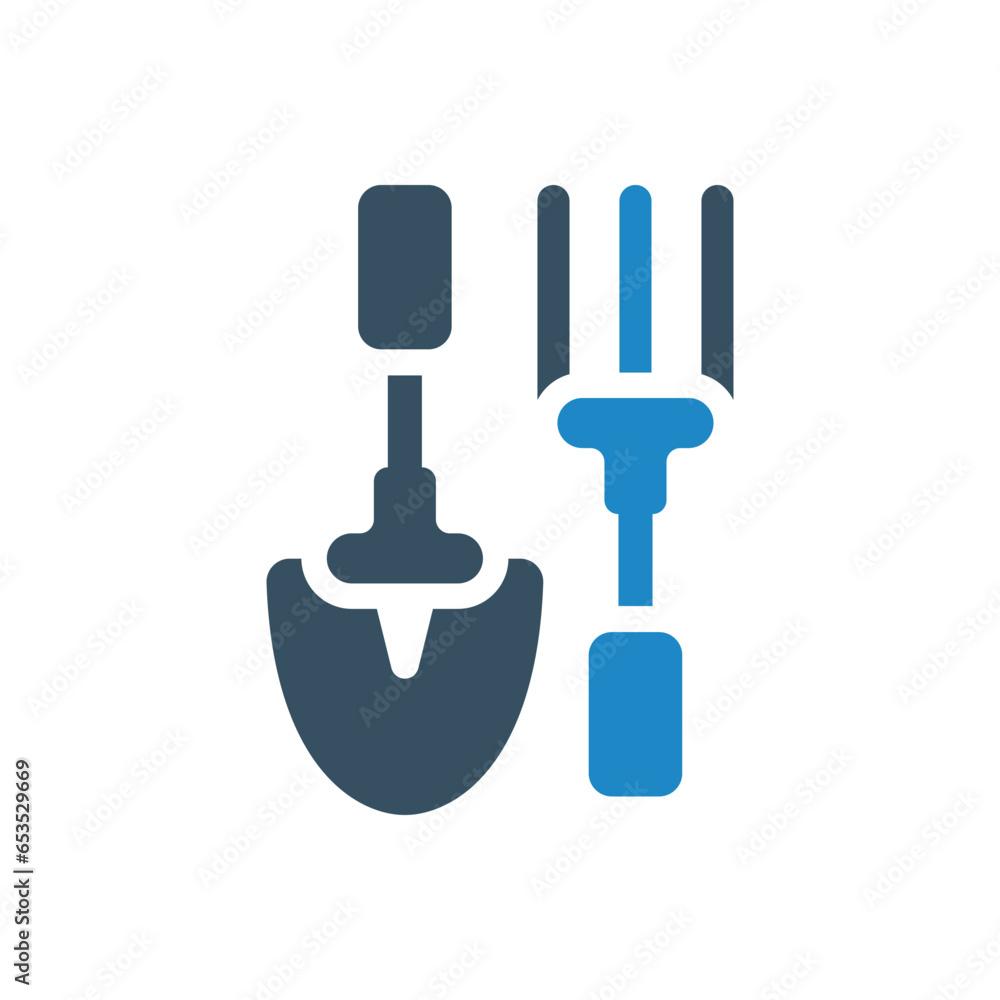 Naklejka premium fork, pitchfork icon vector illustration