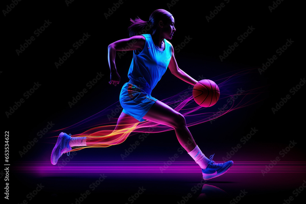sports photography Neon Energy minimalistic